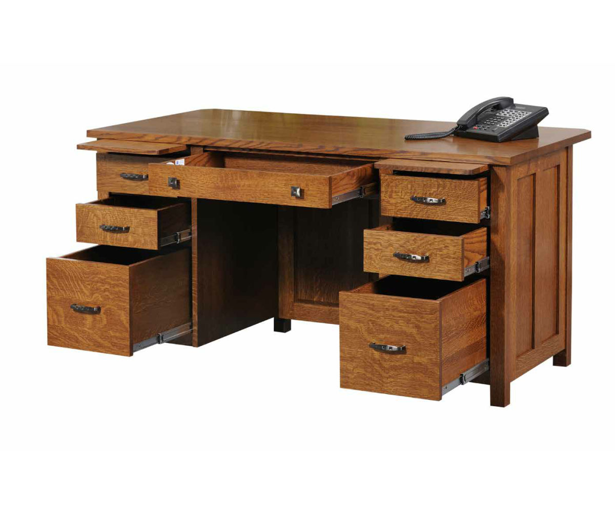 Coventry Mission Executive Desk Custom Woodcraft